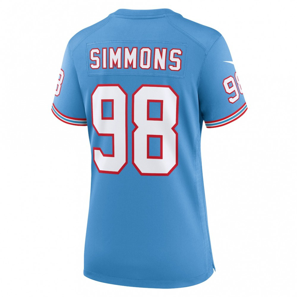 Jeffery Simmons Tennessee Titans Nike Women's Player Jersey - Light Blue-GridironStore